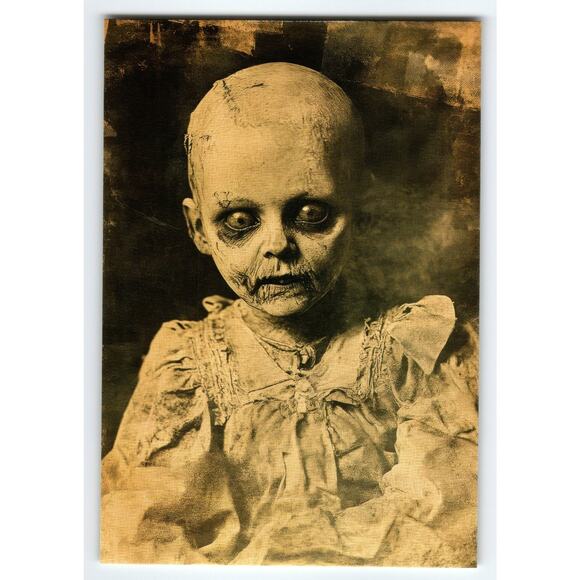 Halloween Postcard Other - Vintage Halloween Creepy Doll Photochrome Postcard 5.5x4 Inches